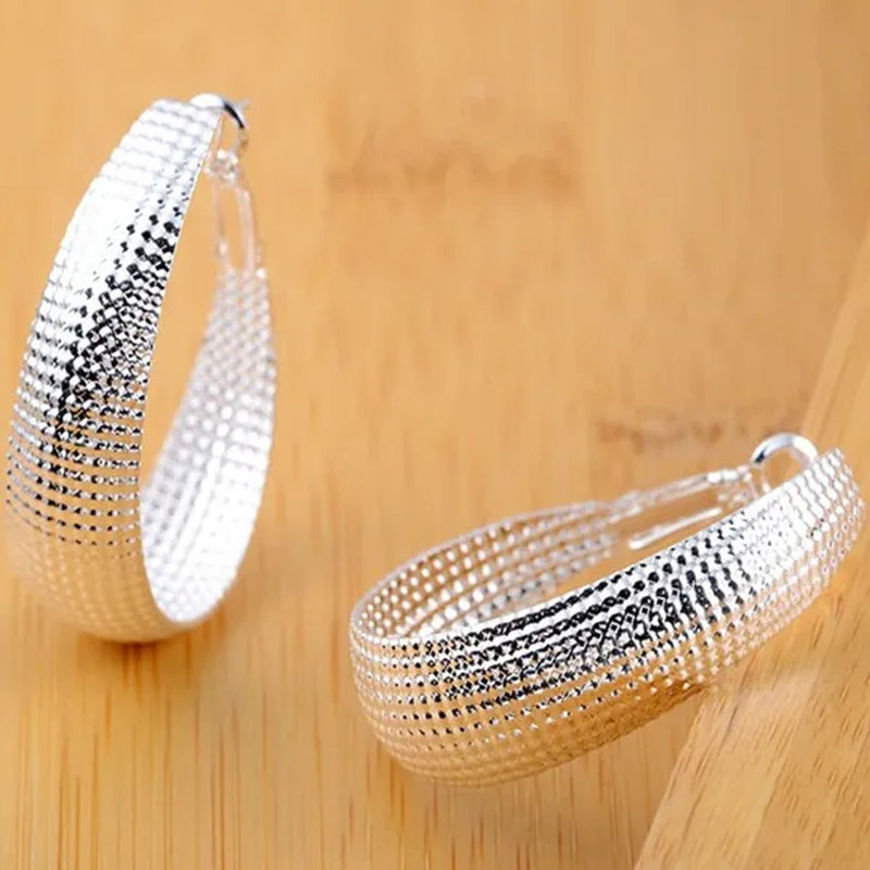 Elegant Women's 925 Sterling Silver Retro Ethnic Style Earrings for Women Lady Wedding Party Jewelry Gifts