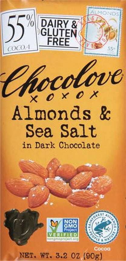 Almonds and Sea Salt in Dark Chocolate, 3.2 Oz