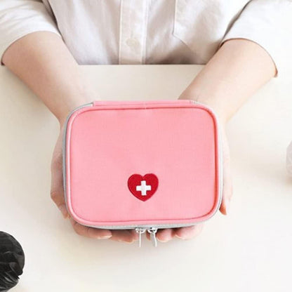Mini Outdoor First Aid Kit Bag Travel Portable Medicine Organizer Emergency Kit Pink Durable and Nice