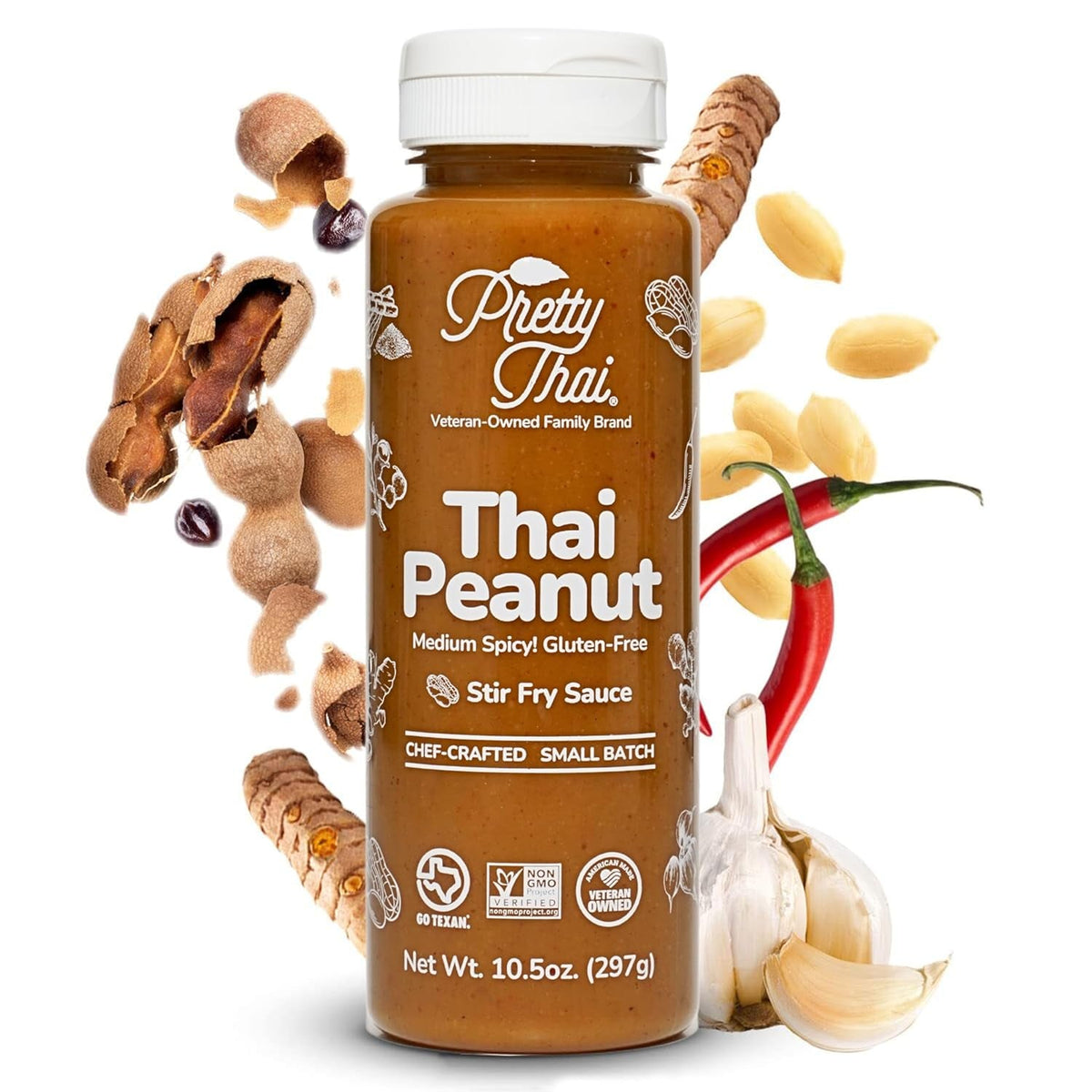 Peanut Sauce, Gluten Free Certified Non-Gmo Vegan Authentic Stir Fry, Dressing, Rice Seasoning, Condiment & Dipping Sauce, 100% Natural