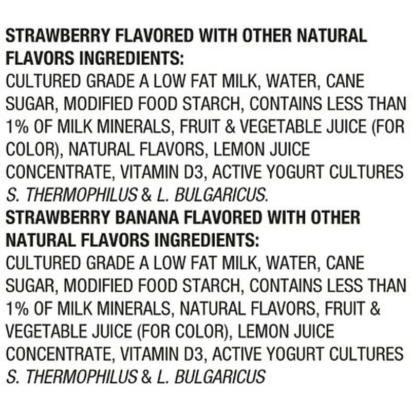 Dannon Danimals Smoothies Strawberry Variety Pack, 3.1 Fl. Oz., 36 Ct.