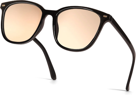 Polarized Sunglasses for Women, Square Mirrored Trendy Shades with UV Protection Reduce Glare Sun Glasses
