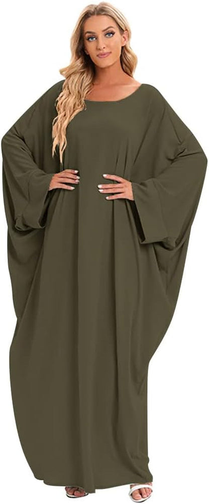 Abayas for Women Muslim One-Piece Prayer Dress Ramadan Kaftan Dresses for Women Dubai Islamic Abaya Full Length Dress