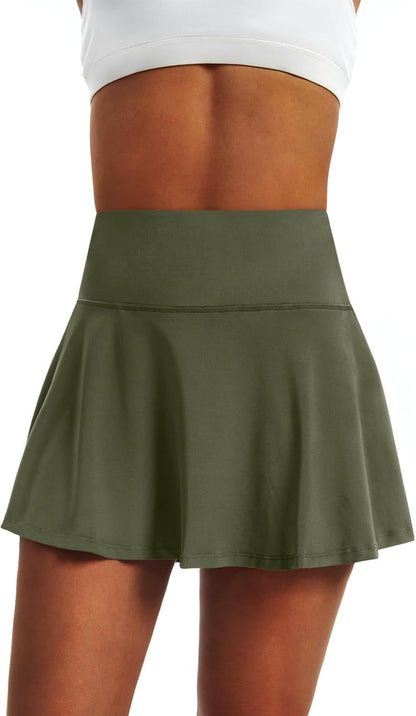 Women'S High Waist Pleated Tennis Skirt with 4 Pockets Lightweight Athletic Golf Skorts Skirts for Running Workout