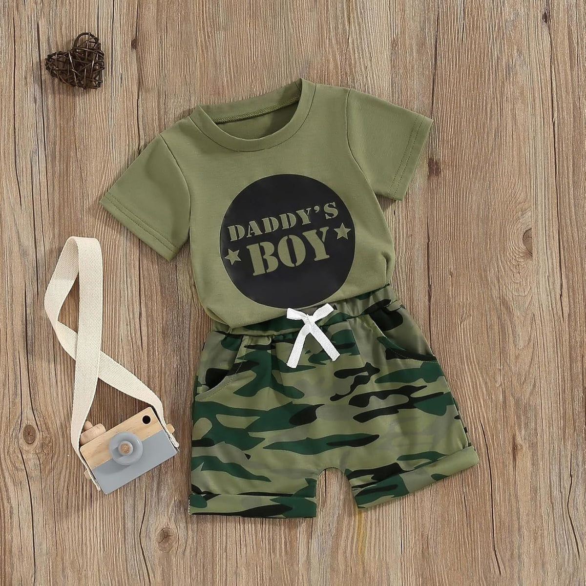 Summer Toddler Infant Boy Clothes Short Sleeve T Shirts Tops Camouflage Shorts Set Cute Baby Boy Outfits