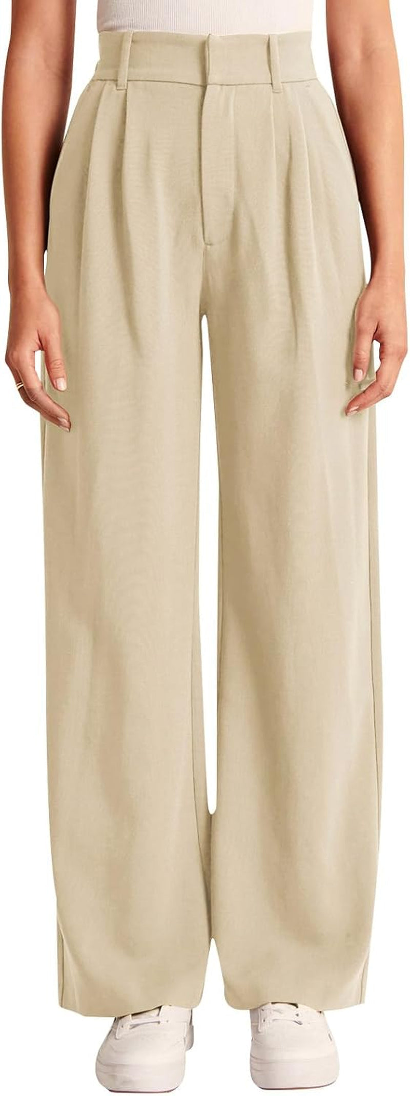 High Waisted Work Pants for Women Business Casual Outfits 2025 Office Dress Pants Trousers with Pockets