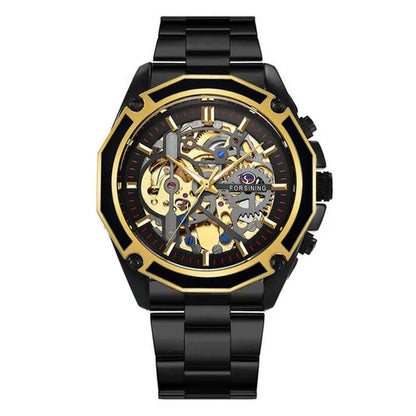Top Forsining Mechanical Watches Automatic Men's Skeleton Waterproof Stainless Steel Watch Relogio Masculino