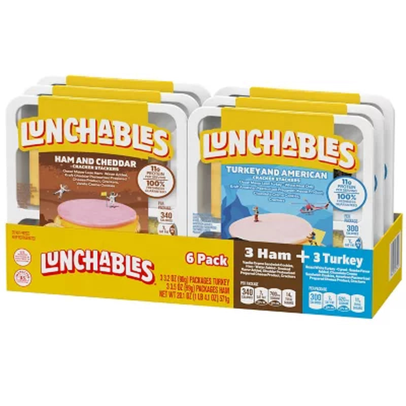 Lunchables Cracker Stackers Snack Kit Variety Pack, 6 Pk.