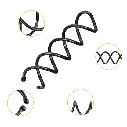 Spiral Twist Hair Pins (10-Pack) – Durable Non-Scratch Corkscrew Design for Effortless Bun Hairstyles – (Black)