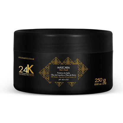 NG De France Vegan Hair Straightening without Formaldehyde Fast Liss Reducer 1000Ml/33.8 Fl.Oz. +  Tanino Protein 24K Vegan Moisturizing Mask 250G/8.82Oz.