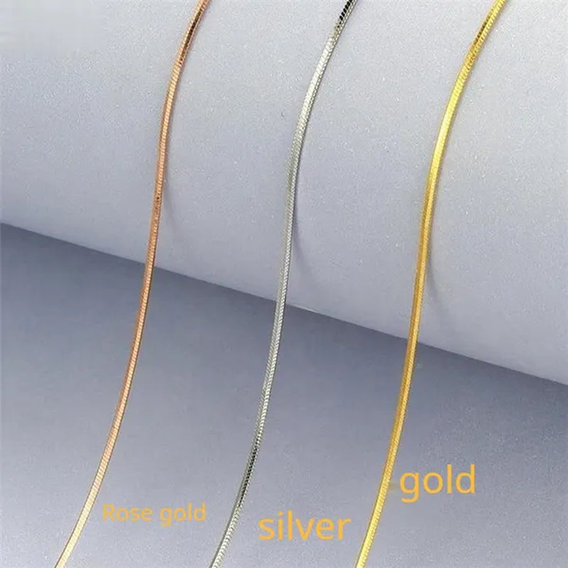 Women'S Fashion Snake Bone Necklace Pendant Accessories Collarbone Chain Necklace Jewelry 16-Inch-30 Inches