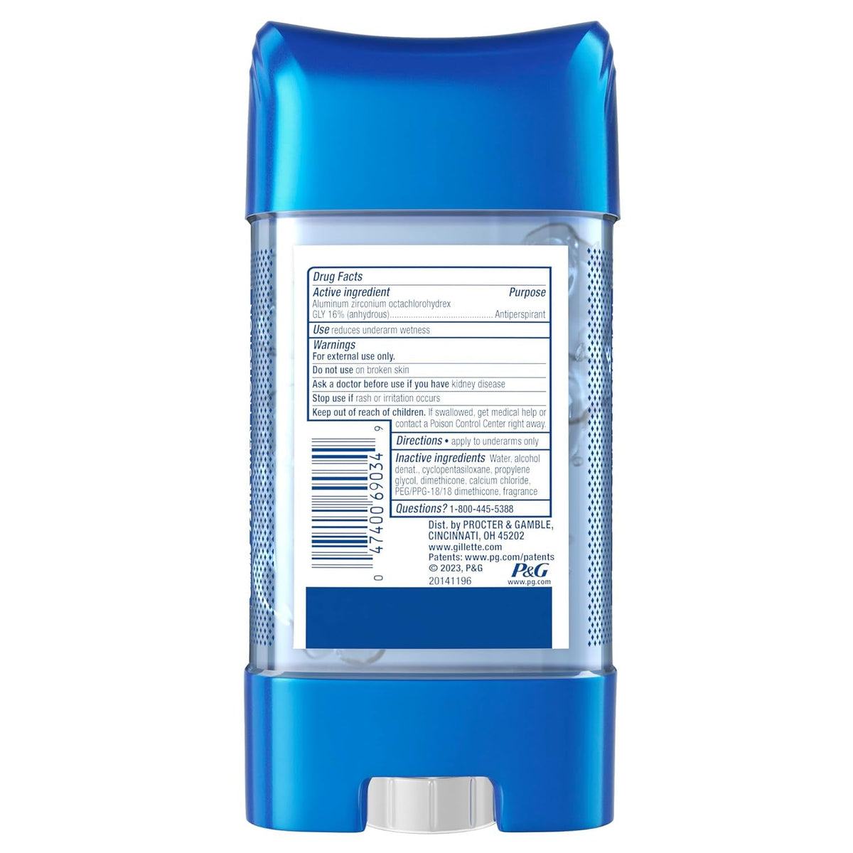 Antiperspirant and Deodorant for Men, 72Hr Sweat & Odor Protection, Long Lasting Freshness, Anti-White Mark Technology, Clear Gel, Tropical Breeze Scent, 3.8 Oz (Pack of 3)