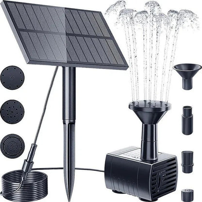 Newest Garden Decoration Solar Power Fountain Water Pump Kit with Stake, Solar Powered Fountain Water Pump for Bird Bath, Garden, Backyard, Pool, Fish Tank