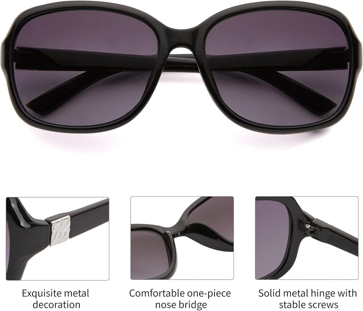 2 Pack Classic Vintage Sunglasses for Women Men,Fashion Sun Shades Glasses with UV400 Protection