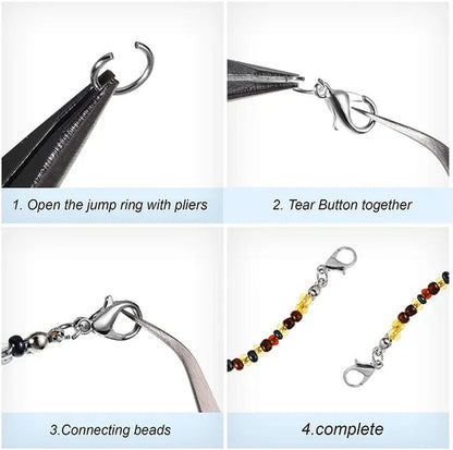 400 Pieces Lobster Claw Clasps with Open Jump Rings Set, 12 mm Lobster Claw Clasps Necklace Fasteners Hook and 5 mm Jump Rings for DIY Bracelet Necklace Jewelry Making (Silver and Gold)