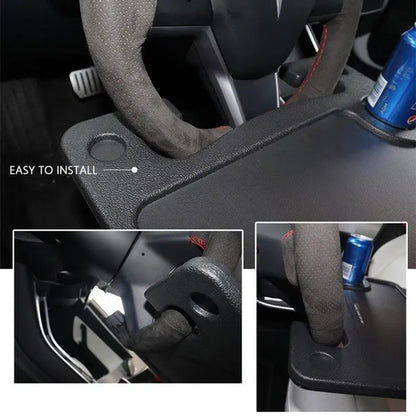 2021 Upgrade Version  Car Tray Computer Desk Automobile Supplies Steering Wheel Large Calorie Table Beverage Rack Writing Desk Drink Food Cup Tray Holder Stand Desk