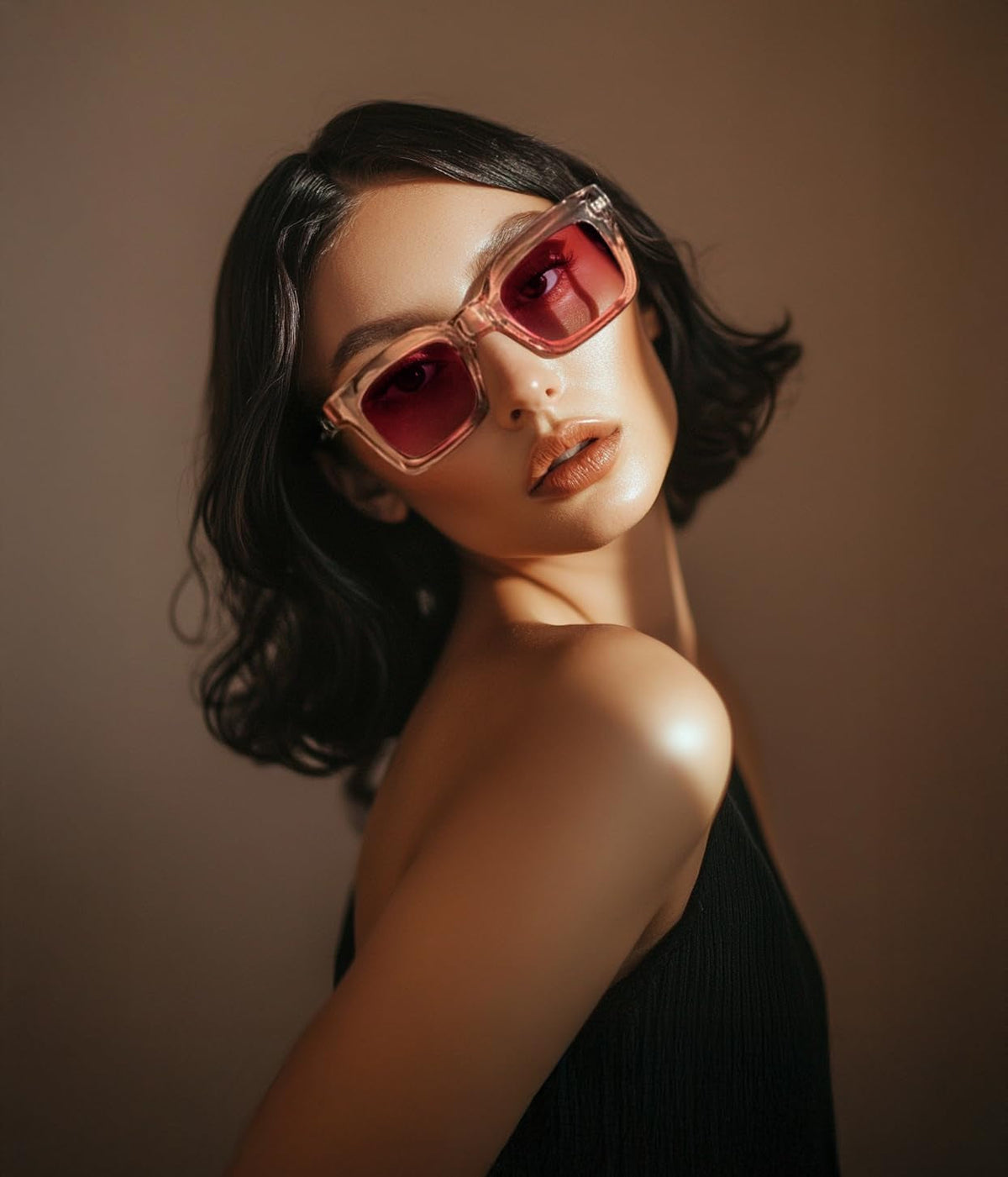 Classic Women Sunglasses Fashion Thick Square Sun Glasses Chunky Frame UV400 B2471
