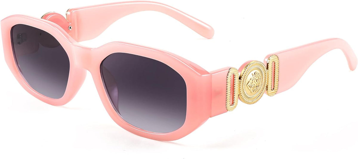 Retro Trendy Rectangle Sunglasses Women Men Vintage 90s Small Narrow Square Sunglasses B2322