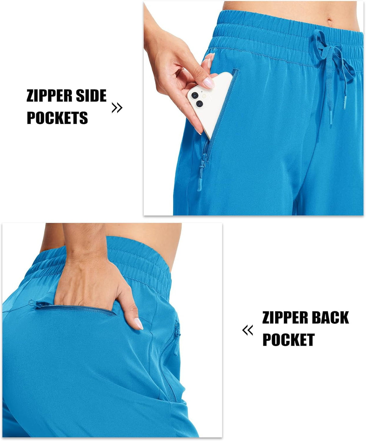 Women'S Hiking Pants Lightweight Quick Dry Water Resistant Athletic Running Joggers with Pockets Outdoor Travel
