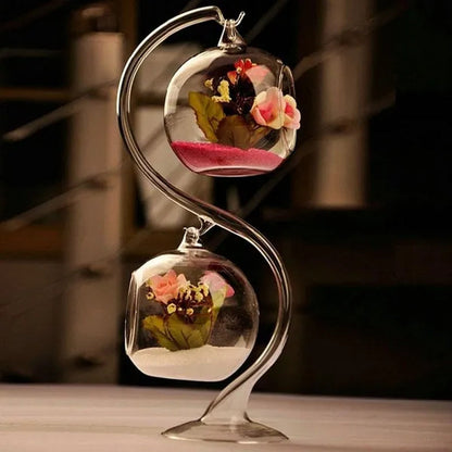 Creative Hanging Glass Ball Vase Flower Plant Pot Terrarium Container Decor  ORG