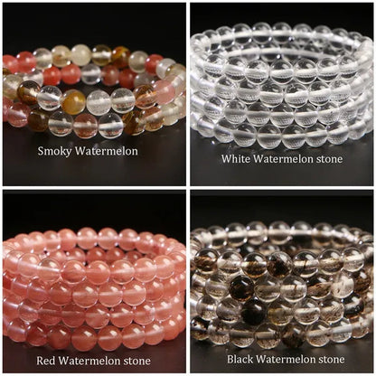 8mm Tiger Eye/Amethyst/Aquamarine/Agate/ Gemstone Bracelet Round Beads Stretch Bracelet Handmade Chakra Healing Stone Jewelry for Women Men Girls