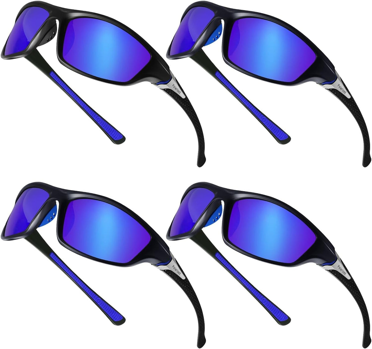 4 Pairs Men Polarized Sunglasses with UV Protection Driving Glasses Sports for Sport Outdoor Activities