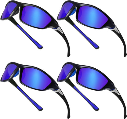 4 Pairs Men Polarized Sunglasses with UV Protection Driving Glasses Sports for Sport Outdoor Activities