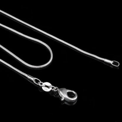 Men Women Snake Chain 1MM/2MM/3MM 925 Silver Necklaces Fashion DIY Charm Pendant Fine Jewelry Accessories