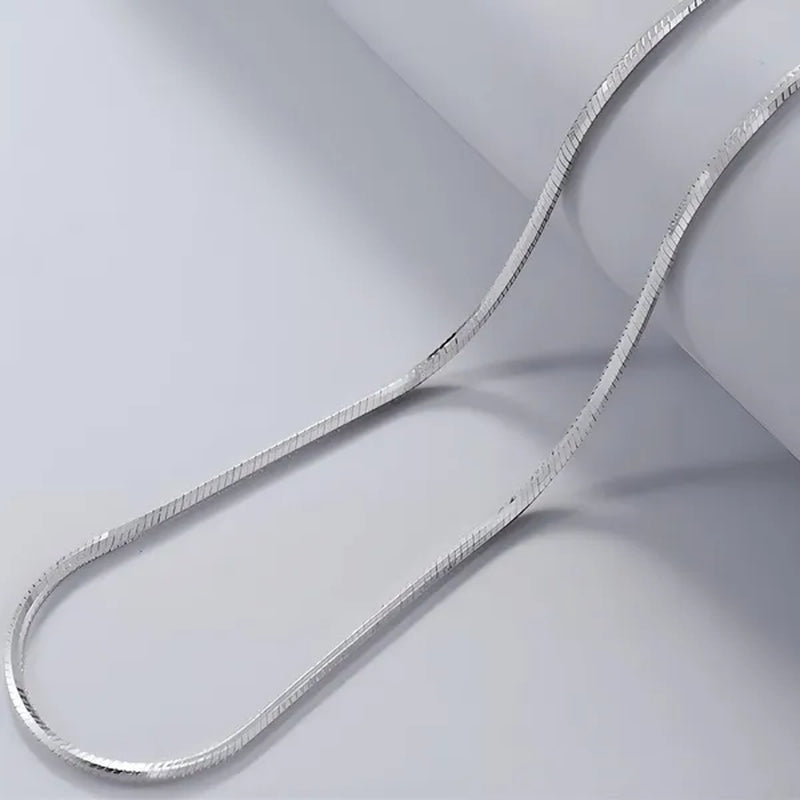 Silver 1MM Snake Bone Unisex Chains Necklace 16"-30"