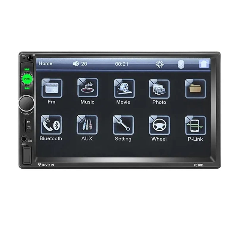 2 Din 7" HD Touch Screen Digital Display Car Multimedia Player Audio Stereo Radio Autoradio Car MP5 Player with Bluetooth USB FM Support Mirror Link Rear View Camera Connection