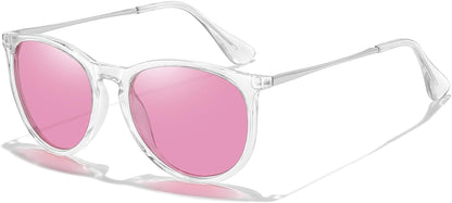 Polarized Sunglasses for Women Men - Trendy 2024 Vintage Classic Retro Round Mirrored Lens Designer Style