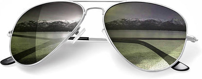 Classic Aviator Sunglasses for Men Women Driving Sun Glasses Polarized Lens UV Blocking