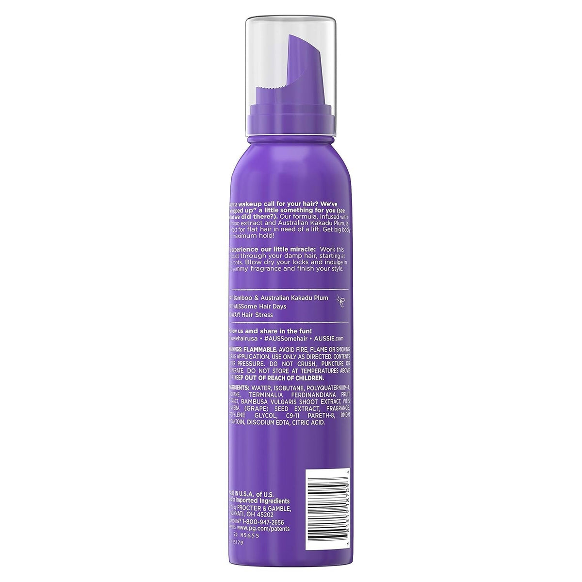 Headstrong Volume with Bamboo & Kakadu Plum Mousse, 6.0 Fl Oz, 4.669 Fl Oz