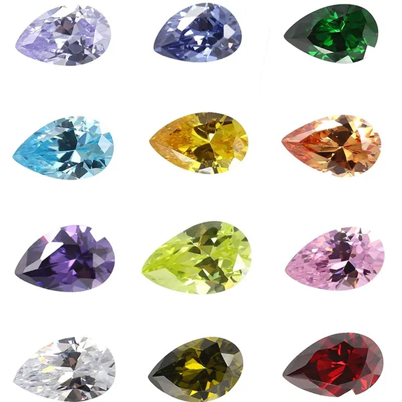 2PC Loose Gemstone Oval Cut Cubic Zirconia Stone Jewelry Production Craft Love Bead Grade VVS 6*8Mm /0.23*0.31Inch