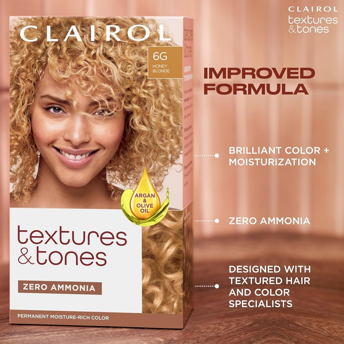 Textures & Tones Permanent Hair Dye, 5G Caramel Brown Hair Color, Pack of 1