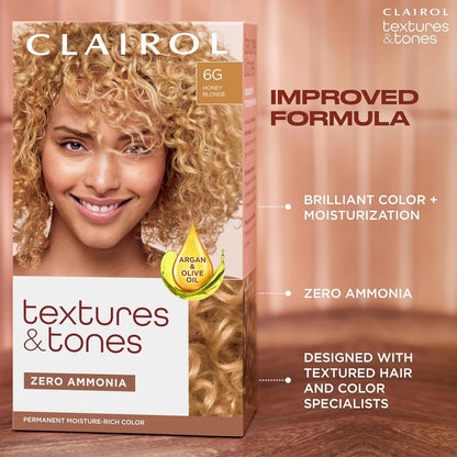 Textures & Tones Permanent Hair Dye, 1N Natural Black Hair Color, Pack of 1