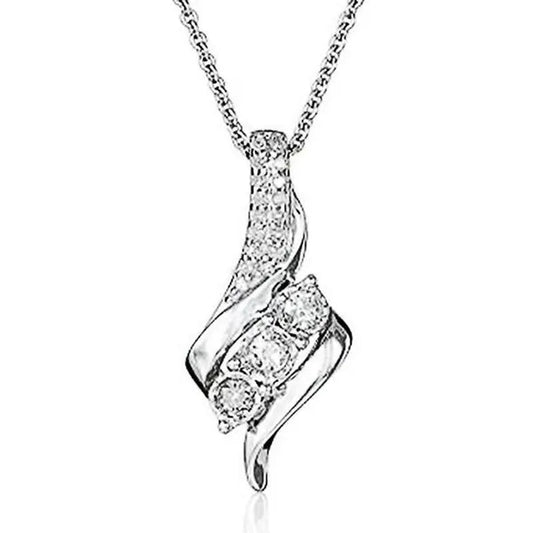Exquisite Bridal Wedding Clavicle Necklace Cubic Zirconia Necklace Valentine's Day Gift
