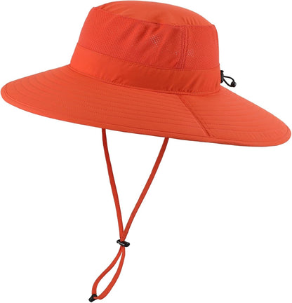 UPF50+ Mens Sun Hat Wide Brim Fishing Hat Foldable Large Brim UV Protection Sun Hat for Men Women Beach Gardening