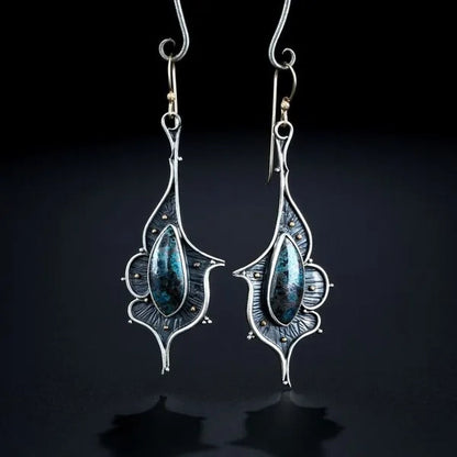 925  Silver Turquoise Earrings Dangle Hoop Earring Anniversary Proposal Gift Party Engagement Wedding Jewelry
