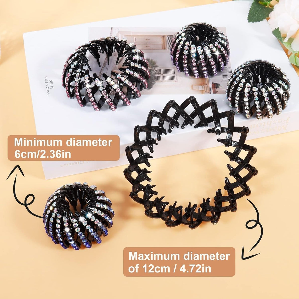 5 Pcs Bird Nest Hair Clips Holder Ponytail Holder Bun Barz Bun Clip Accessories for Women and Girls (Color-5)