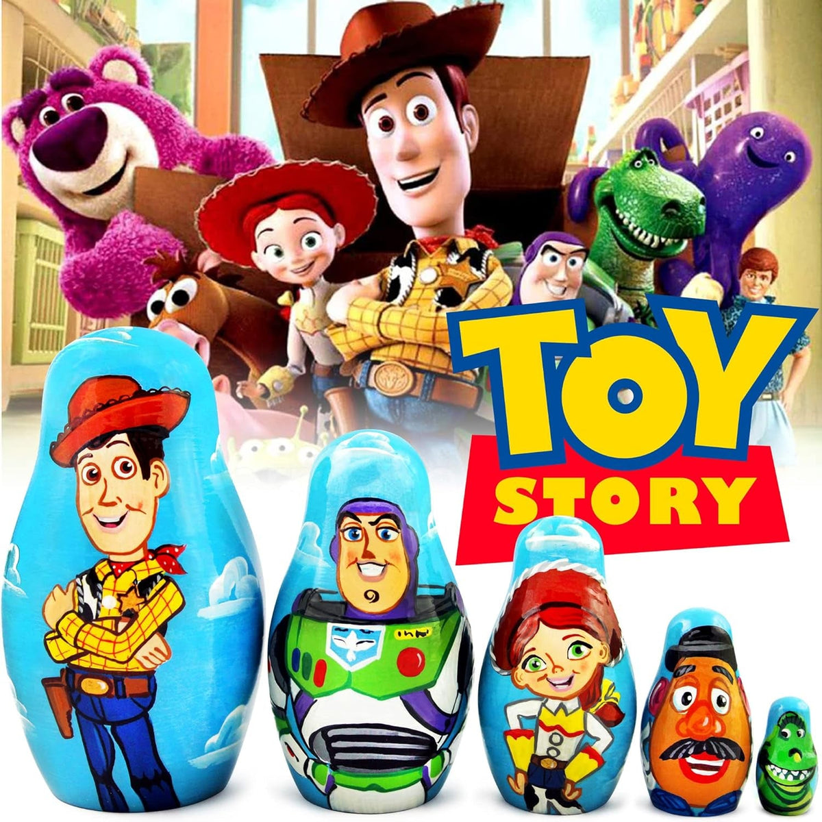 Matryoshka Matrioska Babuska Russian Nesting Wooden Doll Toy Story Matryoshika Babushka 5 Pcs Stacking Hand Painting Beautiful Nested Craft Matriosjka