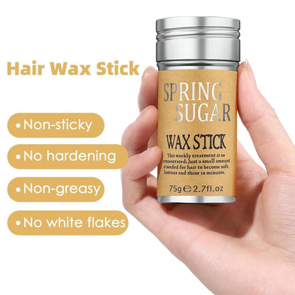 Hair Wax Stick Set, Slick Stick for Hair Control, Hair Styling Comb for Flyaways Frizz Hair Wigs, Non-Greasy Smooth Hair Styling Products for Women & Men