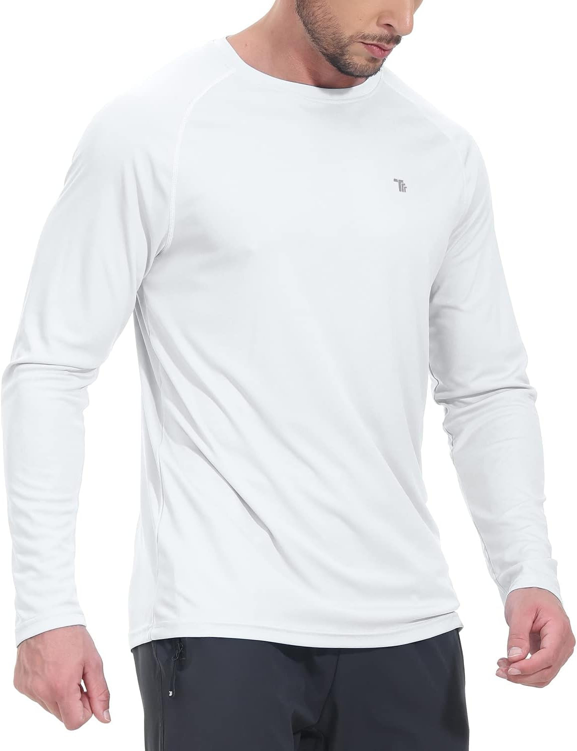 Mens Sun Protection Hiking Shirts Long Sleeve Water UPF 50+ SPF UV Shirts Lightweight Fishing Hiking Swimming