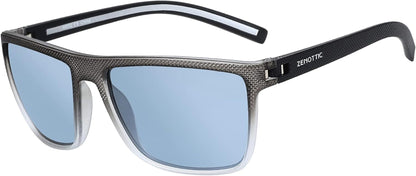 Polarized Sunglasses for Men Lightweight TR90 Frame UV400 Protection Square Sun Glasses