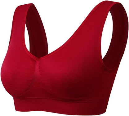 Women'S 3 Pack Seamless Comfortable Sports Bra with Removable Pads