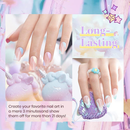 Beetles Pastel Gel Nail Polish Set 6 Pcs Pink Nude Gel Polish Pastel Yellow Blue Gel Polish Soak off Uv Nail Lamp Gifts for Women Manicure Kit