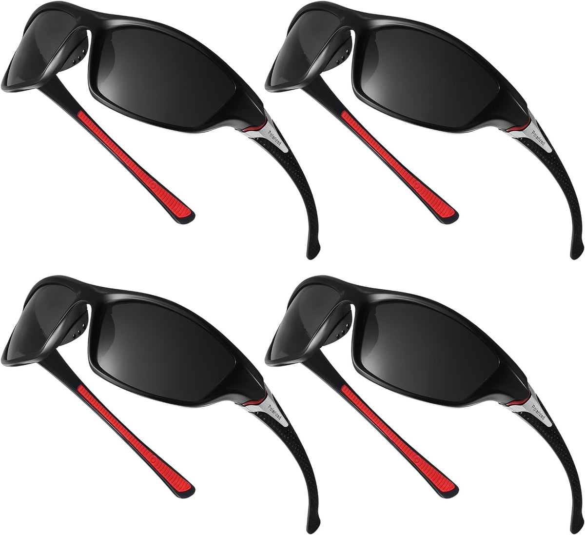4 Pairs Men Polarized Sunglasses with UV Protection Driving Glasses Sports for Sport Outdoor Activities