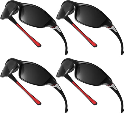 4 Pairs Men Polarized Sunglasses with UV Protection Driving Glasses Sports for Sport Outdoor Activities
