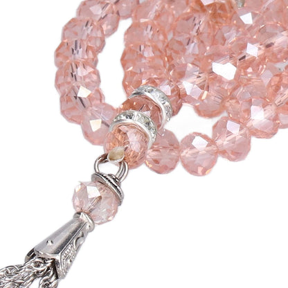 2Pcs Muslim Prayer Beads Coloured Glaze 99 Beads Mihrab Separators Count Exquisite Design Tasbih Prayer Beads 0.31In ()