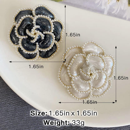 2 Pieces Flower Brooch Pin Petal Elegant Exquisite Art Brooch for Women Wedding Banquet Party Brooch Simple Pin